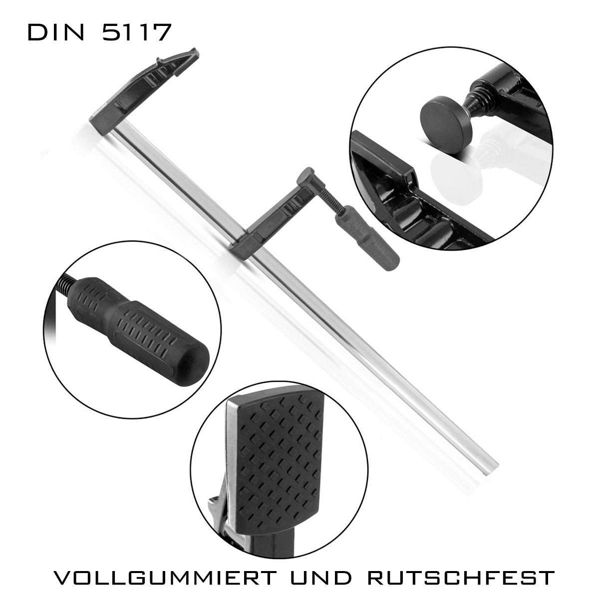 STAHLWERK screw clamp and clamp 120 x 800 mm DIN 5117