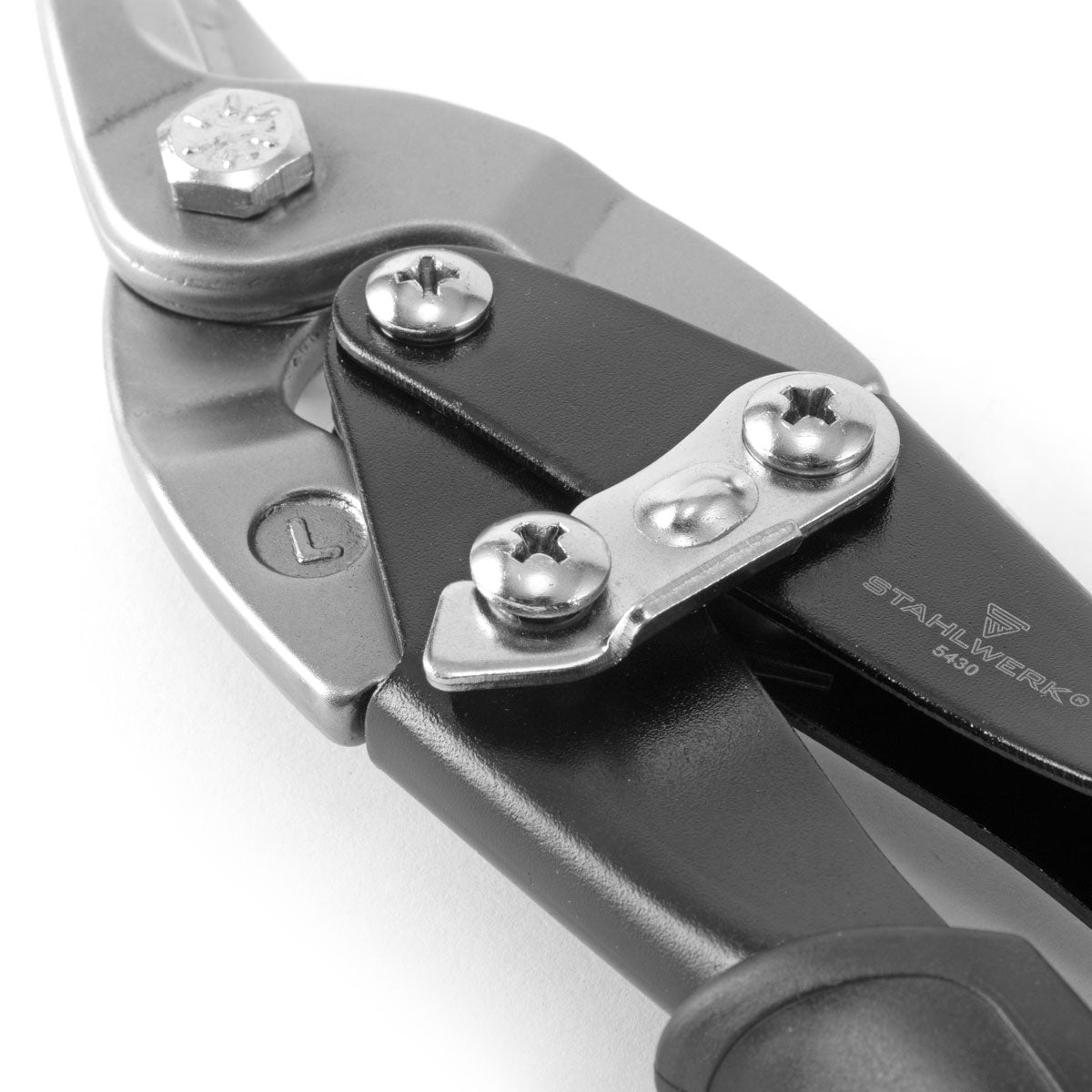 STAHLWERK professional left-cutting sheet metal shears made of robust chrome vanadium steel for sheets up to 1.25 mm thick