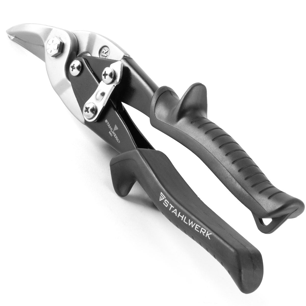 STAHLWERK professional right-cutting sheet metal scissors made of robust chrome vanadium steel for sheets up to 1.25 mm thick