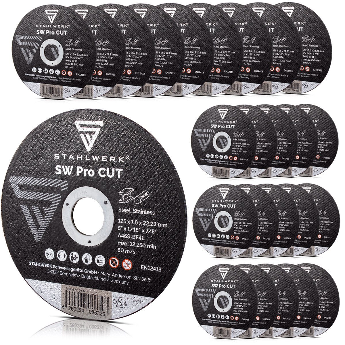 STAHLWERK cutting disc SW Pro Cut Ø 125, set of 25