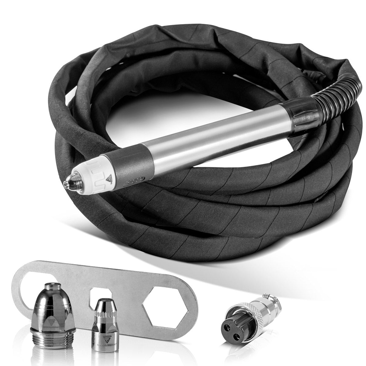 Torche CNC STAHLWERK P80 en acier inoxydable et paquet de tuyaux de 5 mètres / torche plasma / torche coupante pour découpeuses plasma