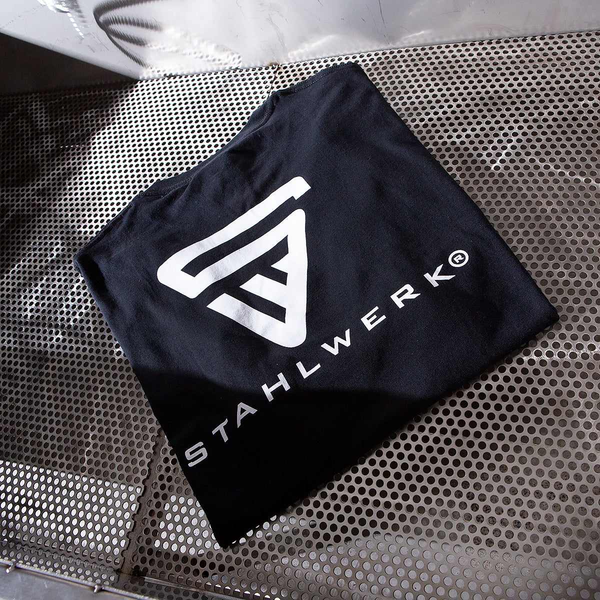 STAHLWERK T-Shirt Größe XXL Kurzarm-Hemd mit Logo-Print aus 100% Baumwolle